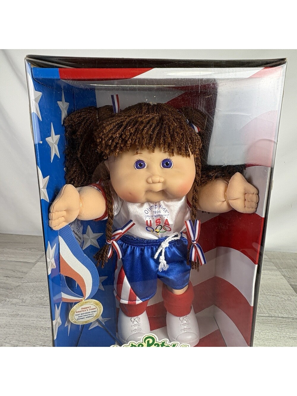 1996 Cabbage Patch Kids OlympiKids Soccer Jacqueline Sondra NIB Mattel Doll